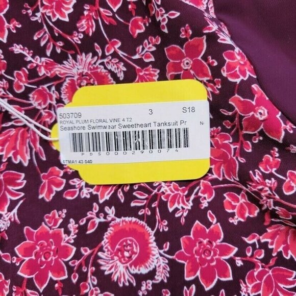 LL Bean Swimsuit Womens 4 Seashore Sweetheart Tanksuit One Piece - Picture 8 of 13